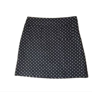 Larry Levine Black and White Polka Dot Pencil Skirt Size: 12